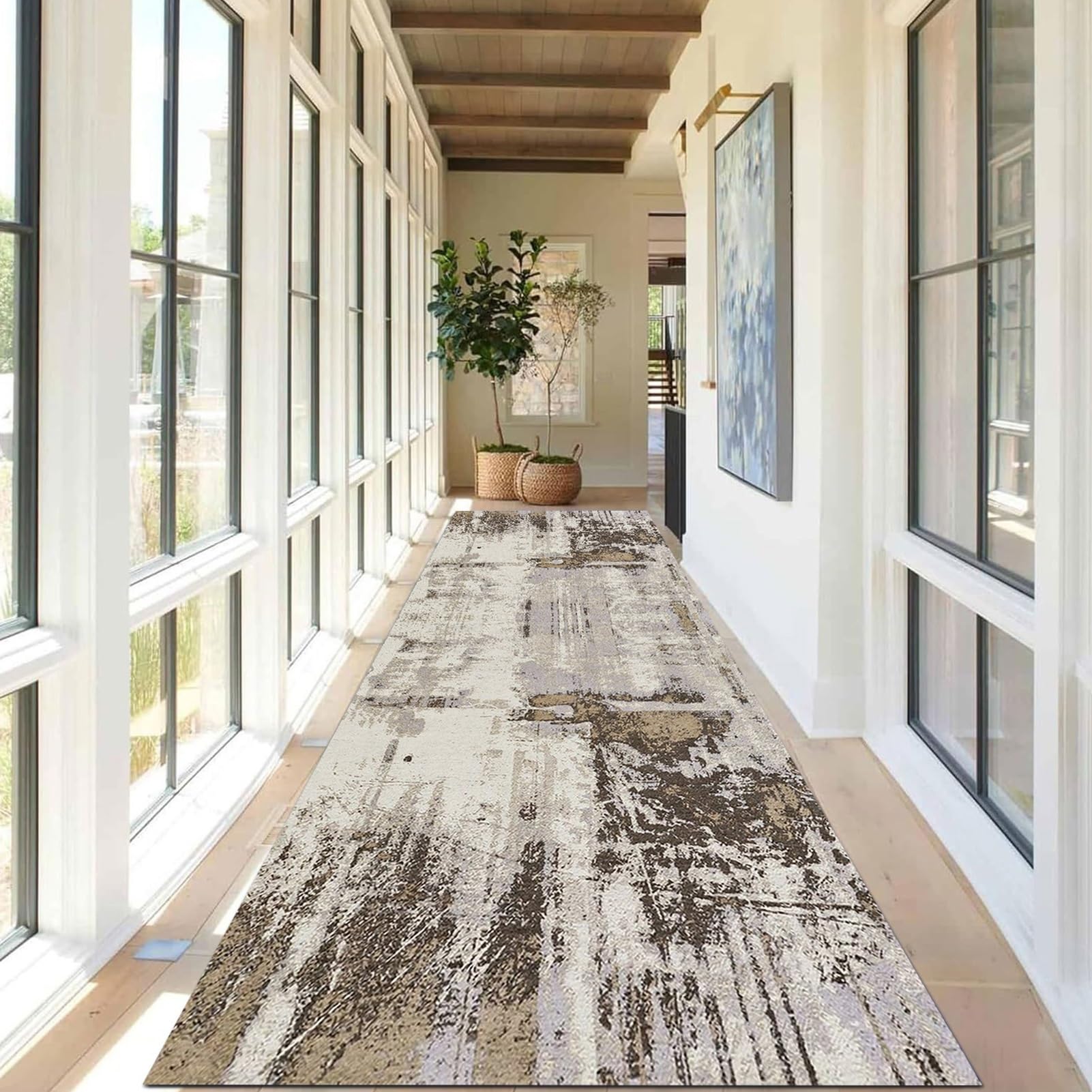 Sxbhdm One Color Hallway Runner Rug Non-Slip | 1M 2M 250Cm 3M 4M 5M 6M Very Long Carpet Runner For Kitchen Corridor Passage Hall Stair Runner Narrow Rugs (Size : 60×450Cm/2Ft×14.8Ft)
