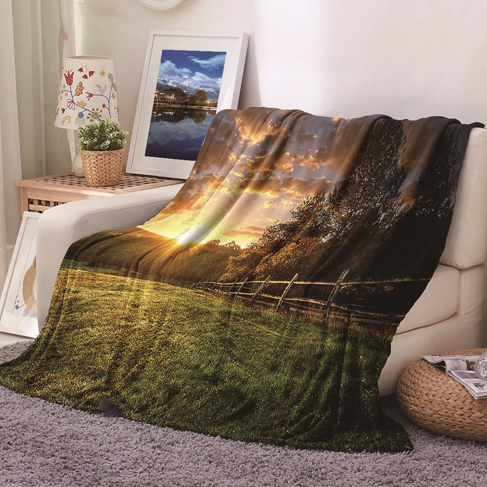 Couverture polaire flannel pour canapé et soirée cocooning plaid 100x150cm
