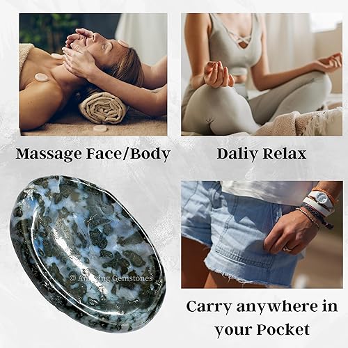 Vista 342 de Cristales de piedra de preocupación de cuarzo rosa y piedras curativas, piedras de preocupación para regalos de alivio del estrés, cristal de piedra