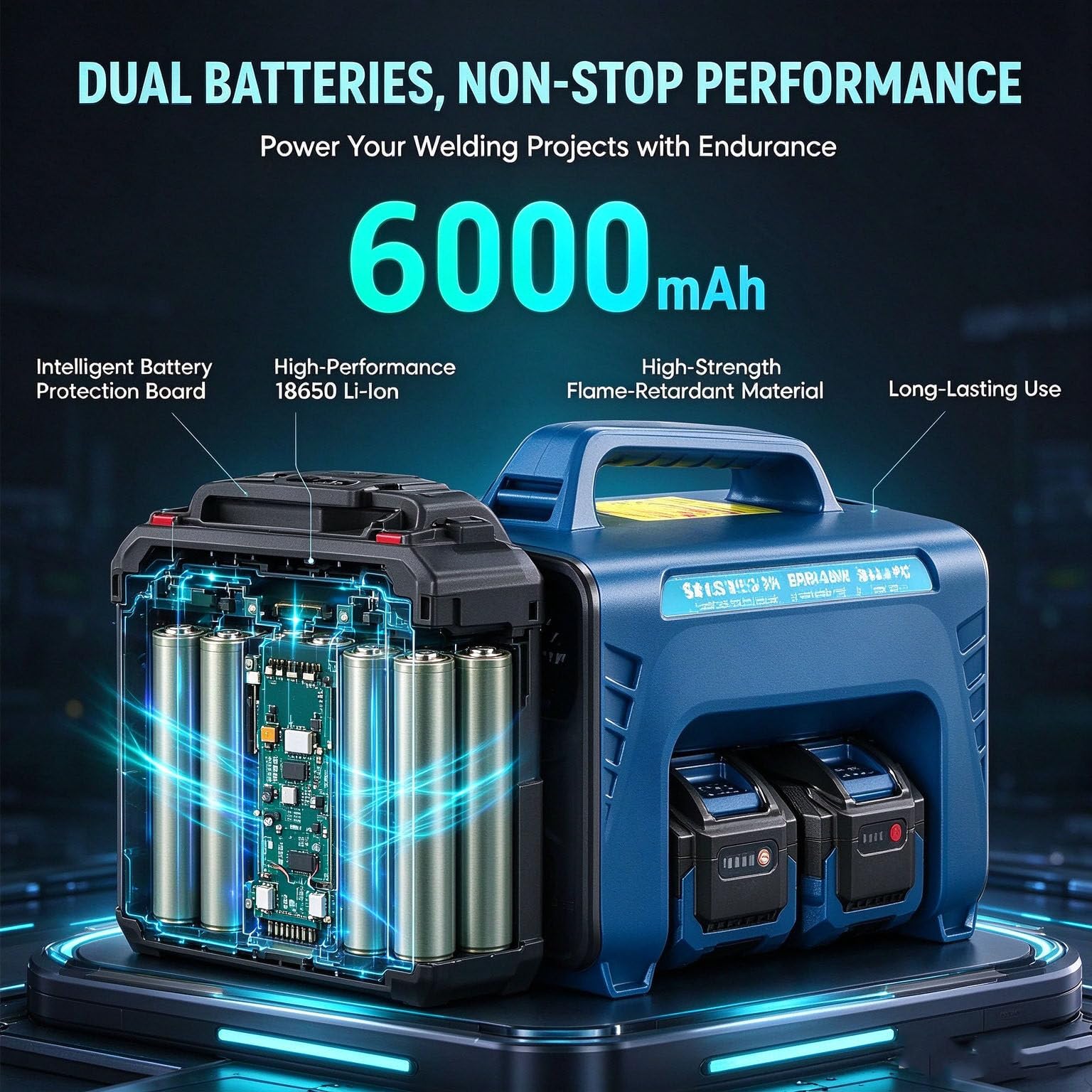 Saldatrice Cordless, Saldatrice Portatile Senza Fili 2Battery