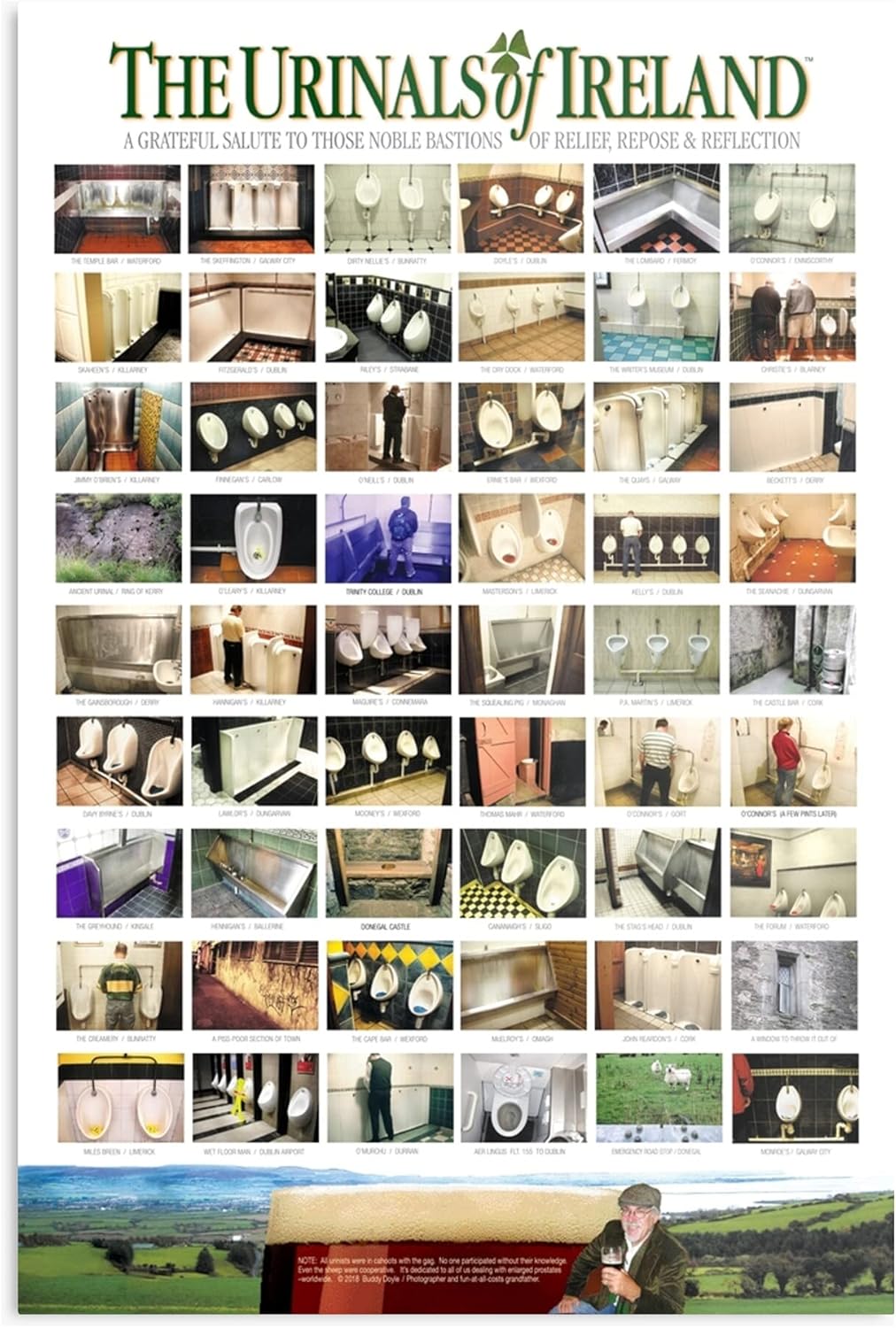 The Urinals Of Ireland Poster 90s Cute Poster Funny Retro