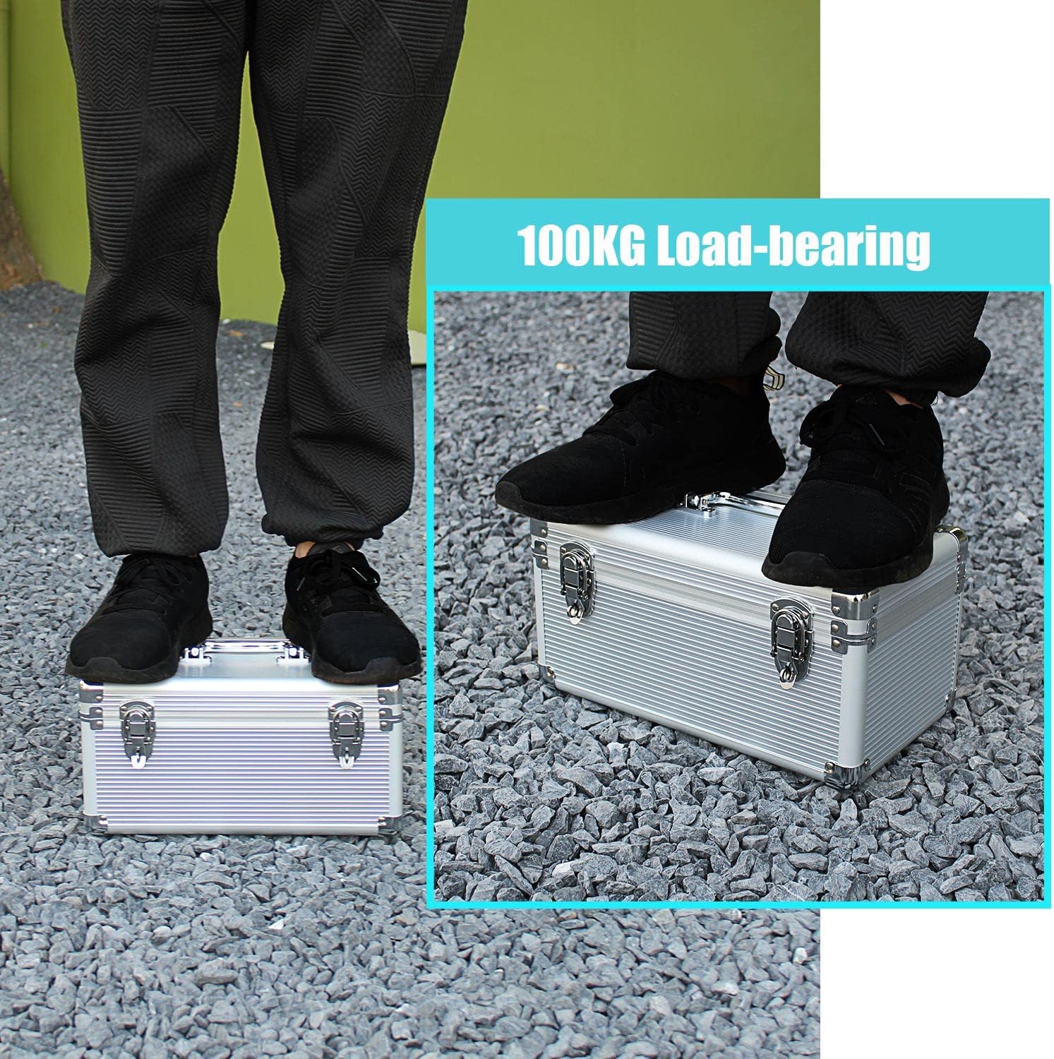 GLOTRENDS B86 14-Slot Storage Box for 2.5/3.5 Inch Internal Hard Disk, Portable Design for Carrying and Transportation, IP65 Water Resistant, HDD Organizer and Protective Box