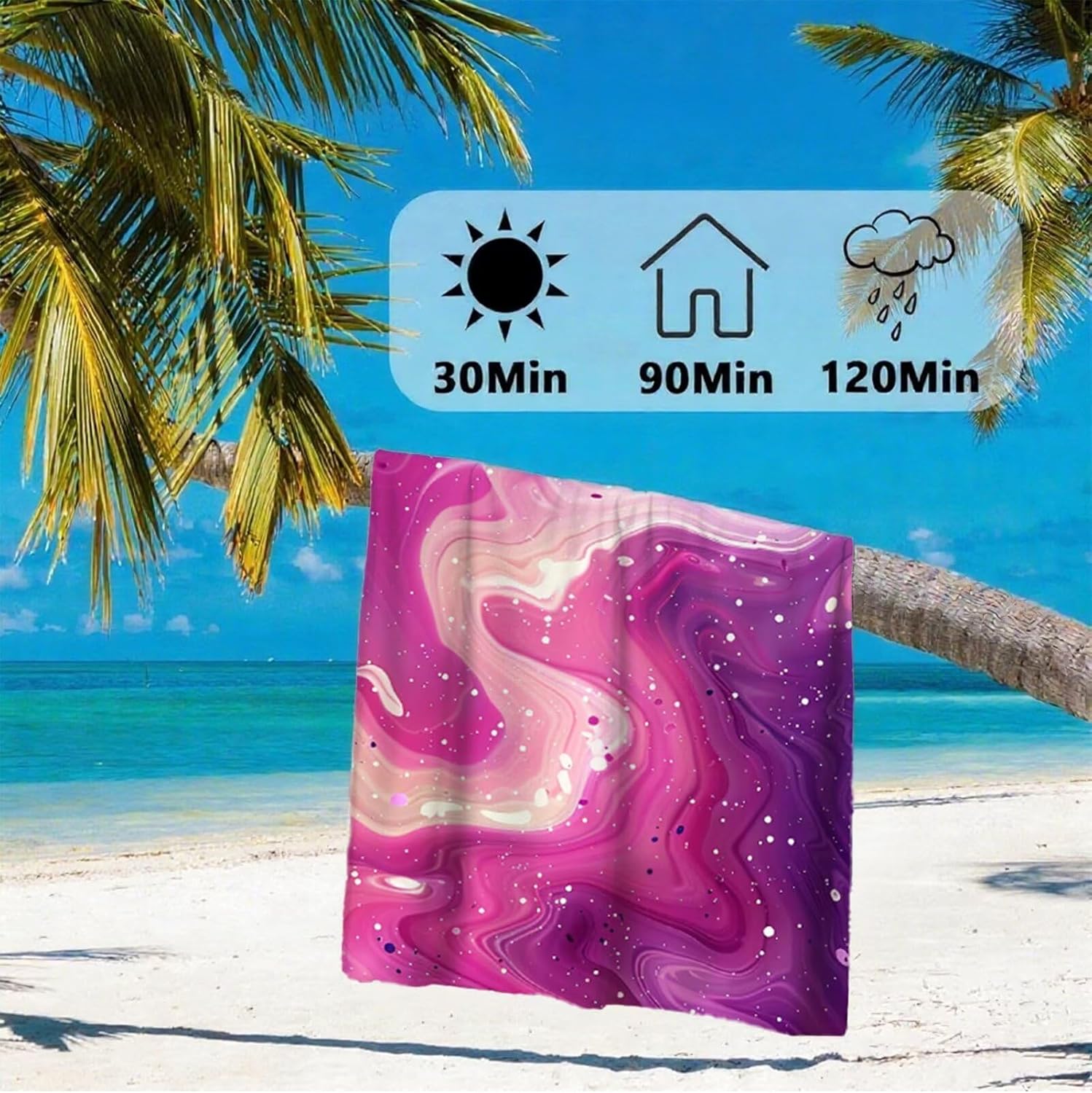 Beach Towel 90x180cm Bath Towels, Quick Dry Microfiber Towel, Sand Free, Super Absorbent, Lightweight, Compact Design, Towels for Bathroom Travel, Pool, Gym, Camping, Beach Vacation Essentials A2-795