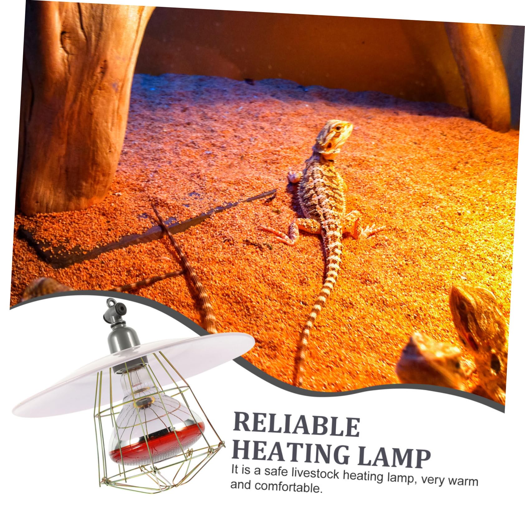 Heizlampe für Viehkäfige mit Anti Scald Schutz aus Metall und Aluminium