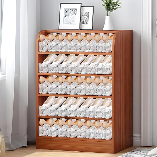 Miniatura 8 de Organizador de ranuras para zapatos, paquete de 12 unidades, apilador de zapatos transparente, organizador de ranura ajustable para zapatos,