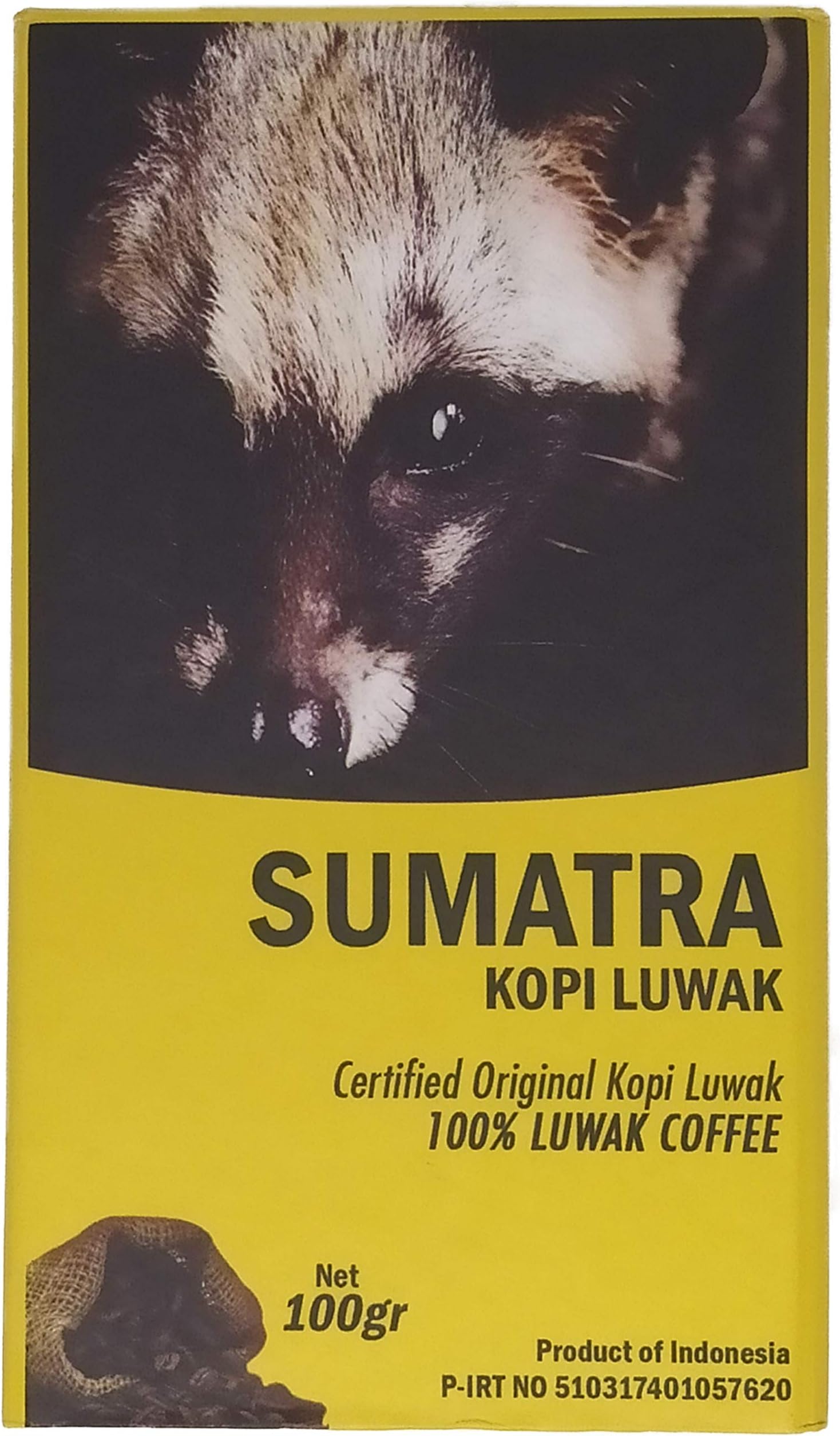 KOPI LUWAK Coffee Gift Box | Civet Coffee | WORCAS 100% Genuine Organic Sumatra Wild KOPI LUWAK Whole Beans 3.5oz - sustainably sourced from indonesia and Freshest Roasted Coffee