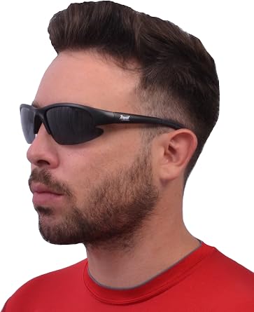 Very DARK CATEGORY 4 SUNGLASSES for Extreme Sun Conditions, Sensitive Eyes (Photophobia) and AMD. Anti UV Tinted Protection Glasses for Men & Women. Matt Black