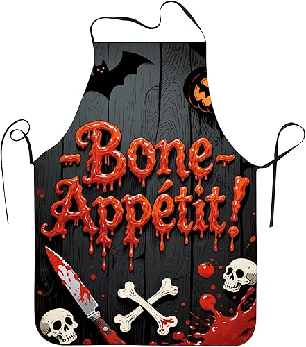 Miniatura 2 de Dumoldpa 2 piezas divertidos baberos de cocina delantales de cocina barbacoa dibujo mujeres hombres chef regalos para Navidad, Acción de Gracias,