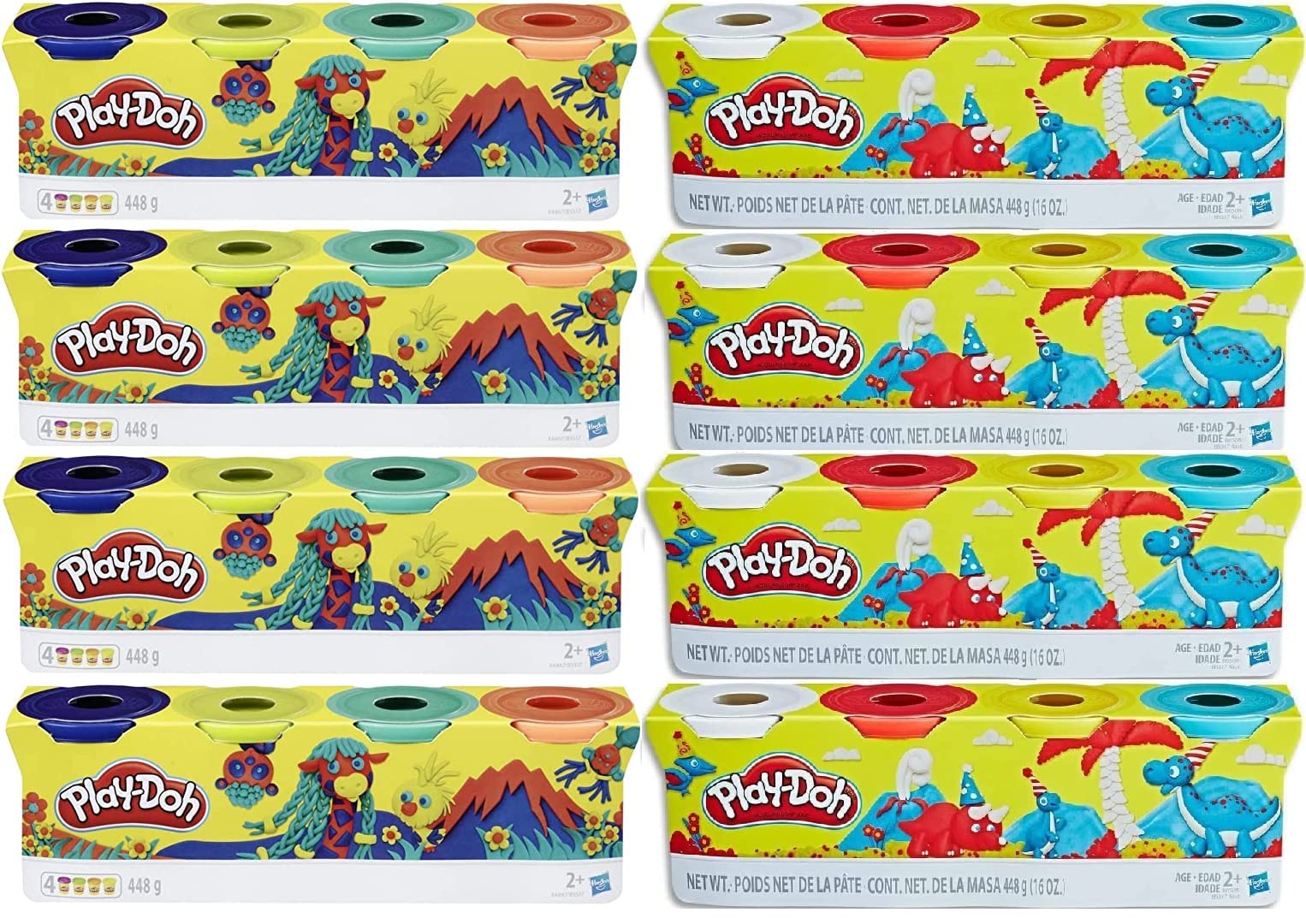 Play-Doh Lot de 32 boîtes de pâte à modeler non toxique (113,4 g) (32 boîtes, 1,3 l) – Couleurs mélangées