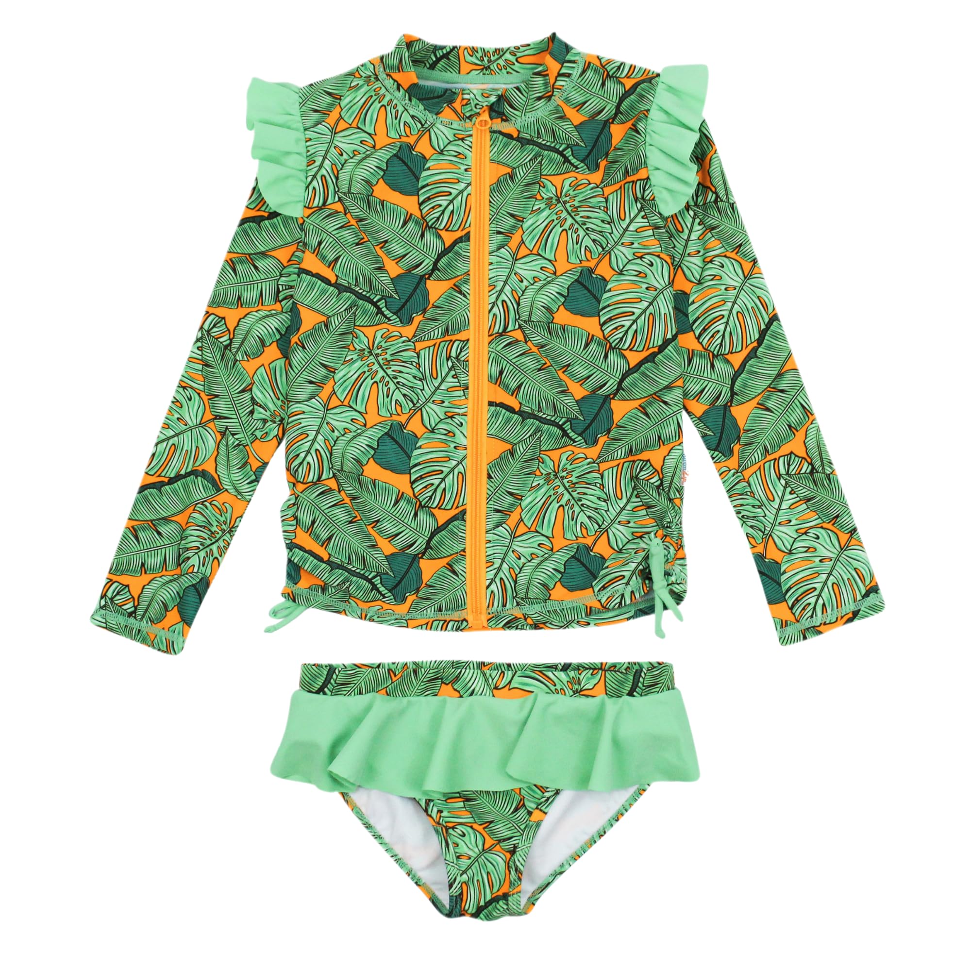 SwimZip Zweiteiler UV Kids Langer Arm - Flower Power - Traje de baño, Color