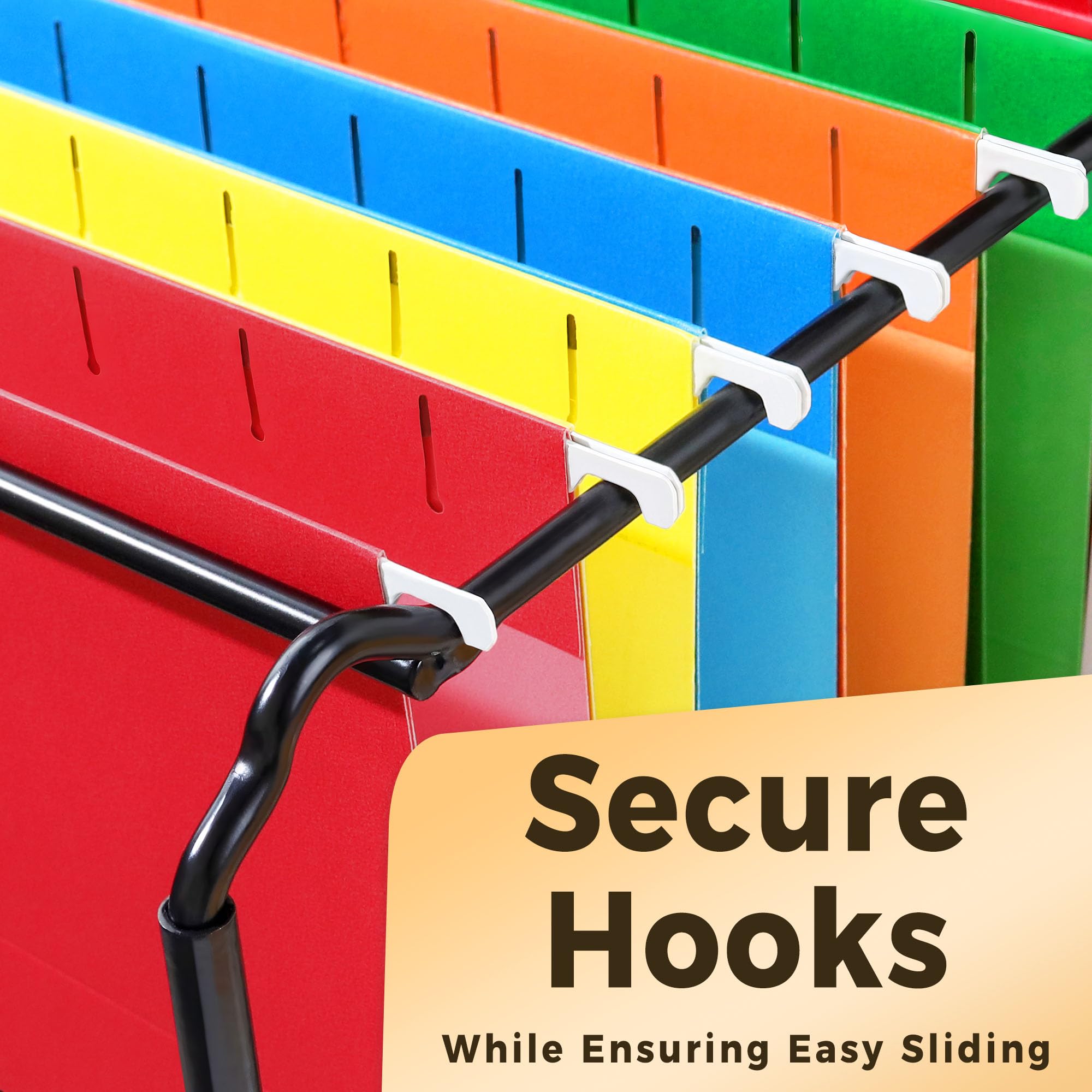 SUNEE SUNEE Hanging File Folders Extra Capacity Assorted Colors, 25 Pack Letter Size File Folders With 1/5-cut Tabs, Heavy Duty 2 Inch Expansion, Stay Organized For Your Home And Office Bulk File