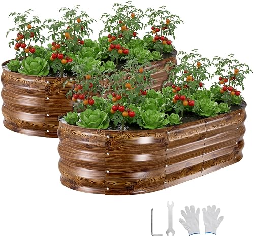Potager Surélevé Métal 120x60x30 cm Carré Potager Surélevé VEVOR