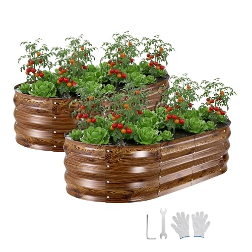 VEVOR Potager Surélevé Métal 120x60x30 cm Carré Potager Surélevé Lot