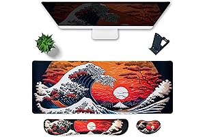 Naruto Desk Accessories: Large Waterproof Gaming Mouse Pad with Wrist Support