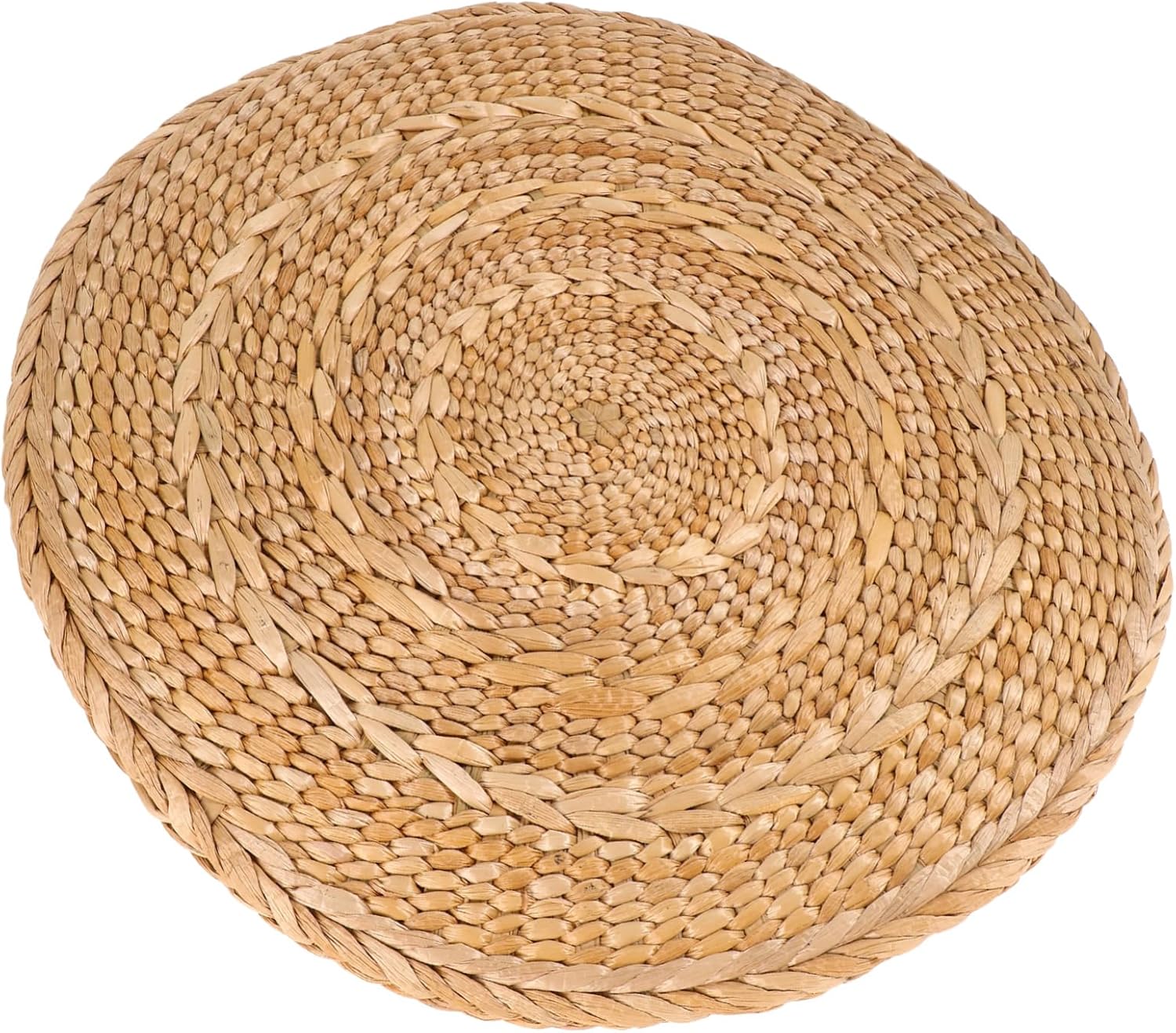 Traditional Woven Tatami Floor Cushion Round Straw Seat Mat Comfortable Handmade Japanese Style Zabuton for Home Office Yoga Seating