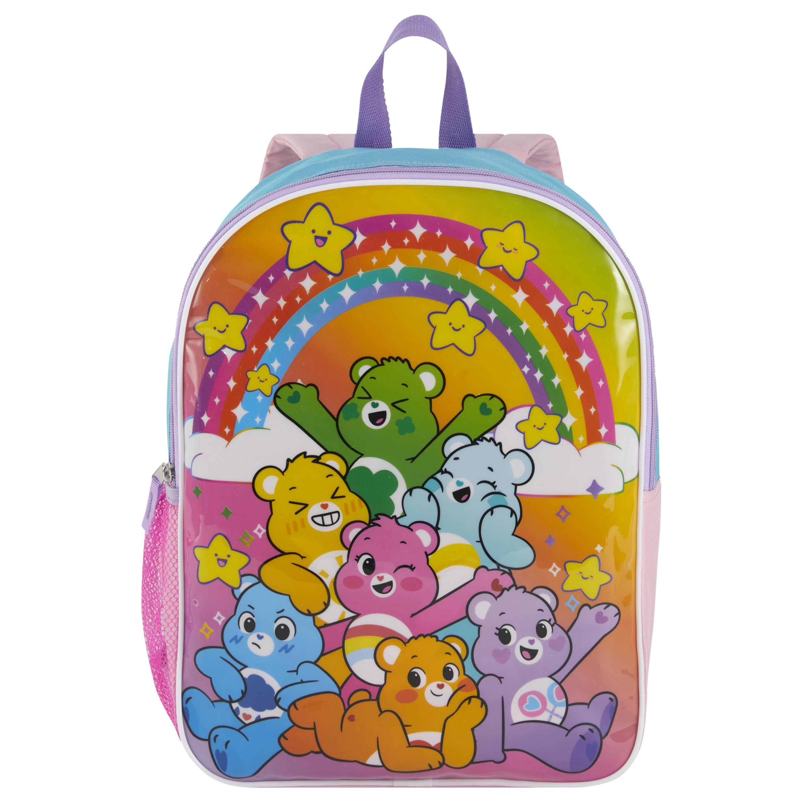Fast Forward Care Bears 15' Backpack for Girls | Padded Straps & Large Zip Compartment | Back to School Supplies