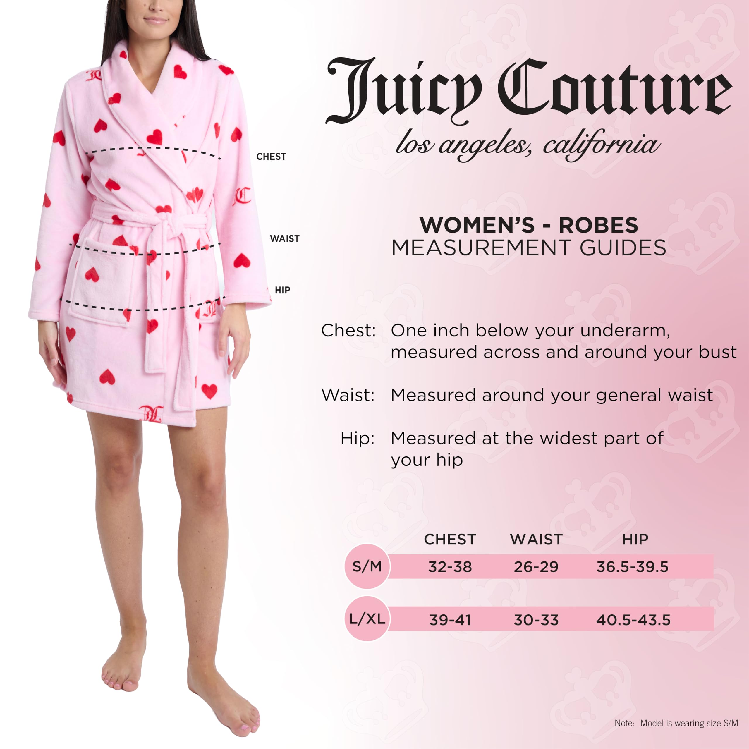 Juicy Couture - Albornoz de peluche para mujer