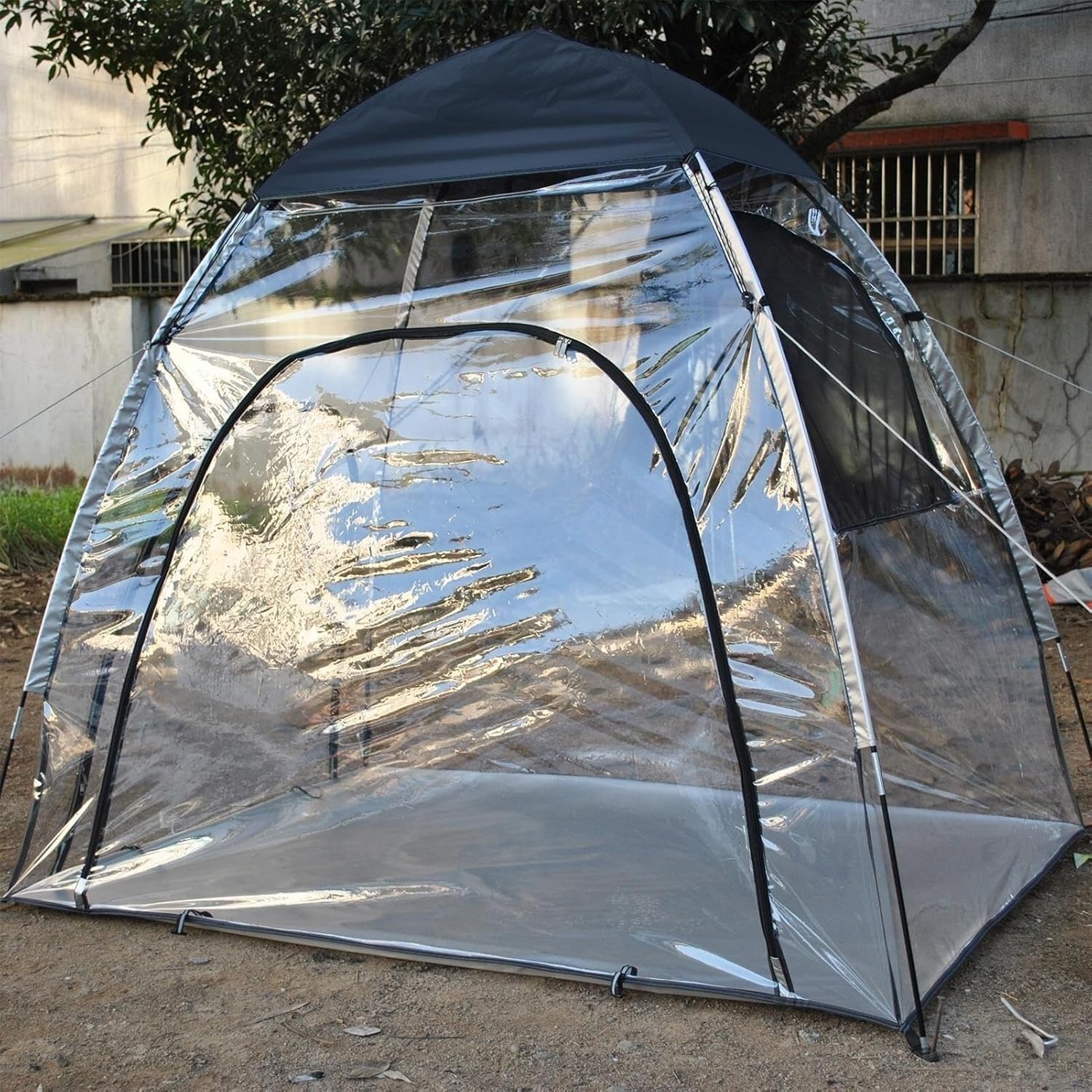 Outdoor Bubble Tent, Transparent PVC Tent, 180 * 130 * 160cm Clear Bubble House, Coldproof Camping Tent for 2-3 Person, Outdoor Activities