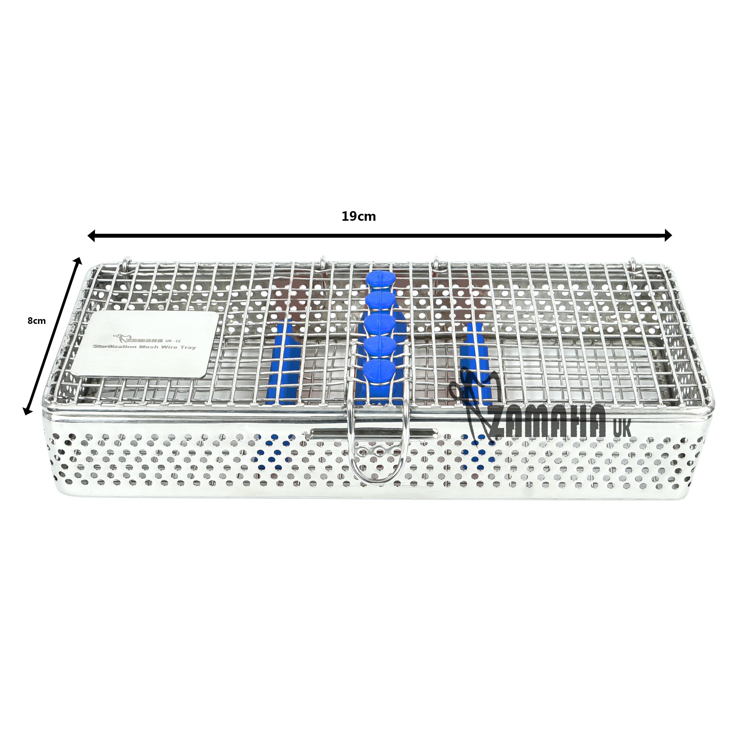 Caja de bandeja de casete de esterilización de autoclave de malla, diseño premium para dental, organizador de instrumentos para 05 piezas