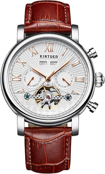 Calendario perpetuo uomini Tourbillon automatico uomo orologi meccanici  Multifuntional Relogio Masculino : Amazon.it: Orologi
