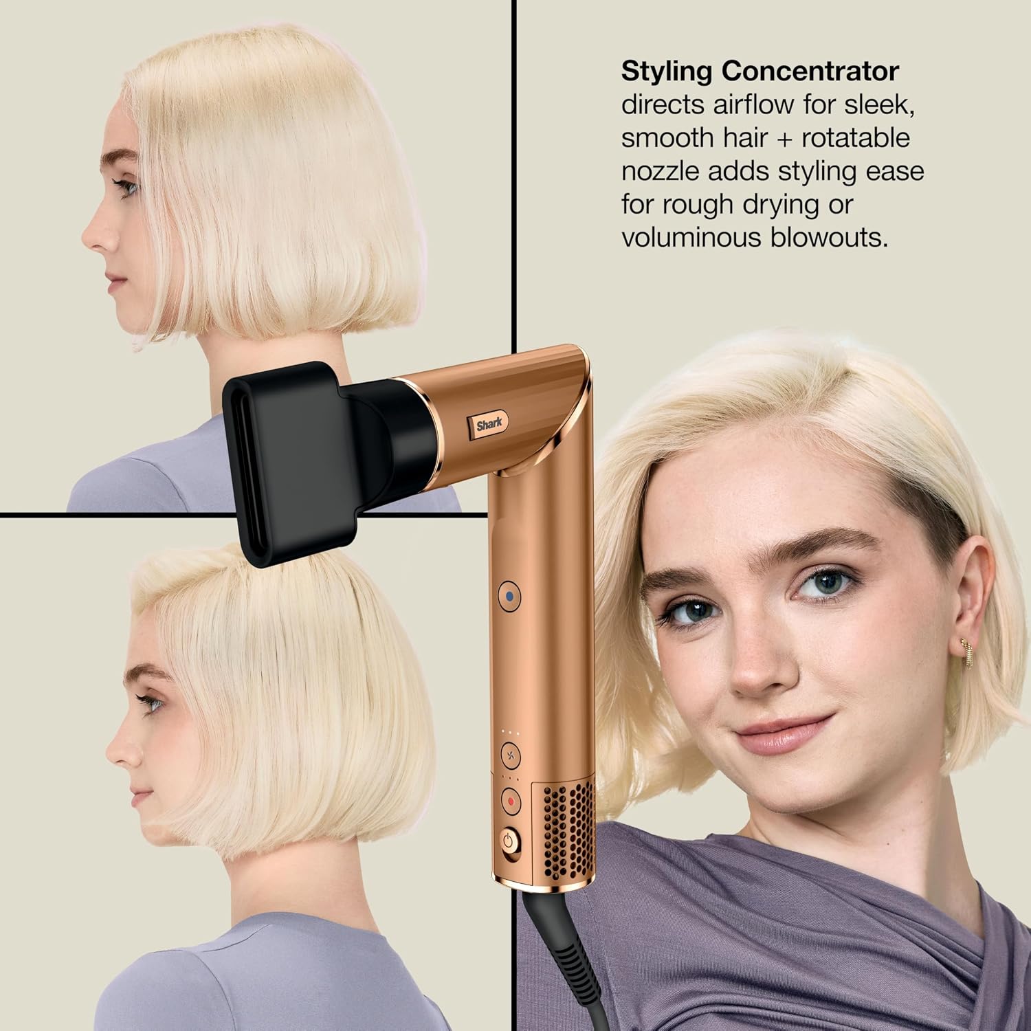 Shark FlexStyle | Air Multi-Styler & Drying System | Hair Dryer Brush for Blowouts with Coanda Auto- Wrap Curlers, Oval Brush, Concentrator Attachment & Storage Bag | Copper (Spec. Edition) | HD433CP thumbnail