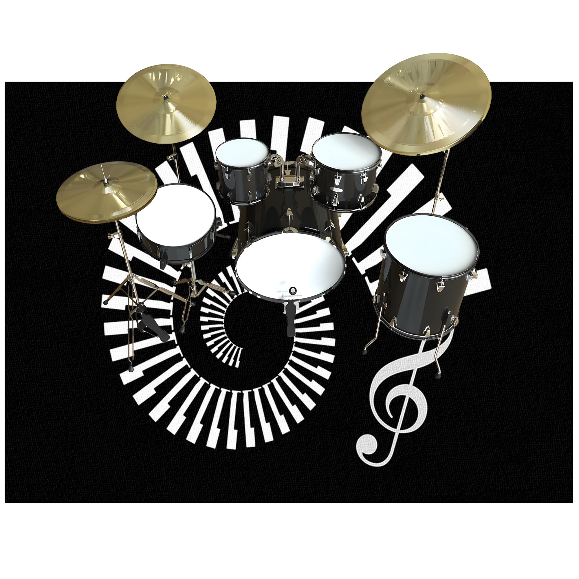 Dywan z baterią akustyczną, dźwiękoszczelny dywanik z baterią, elektroniczny dywanik do bębna basowego, antypoślizgowy do bębna basowego i innych elementów zestawu dywaników do dywanika 160 x 120 cm