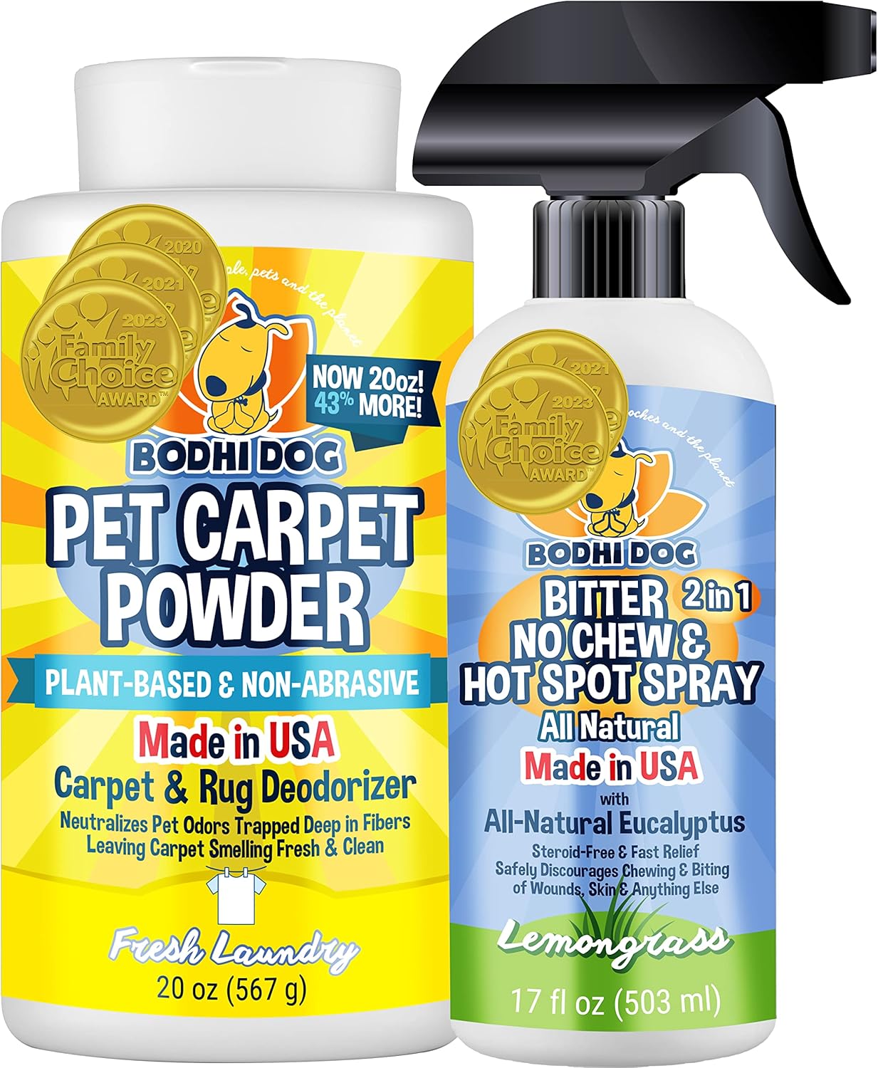 Bodhi Dog Pet Carpet Powder Fresh Linen 20oz + Bitter 2