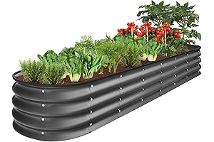 Best Choice Products 8x2x1ft Outdoor Metal Raised Garden Bed