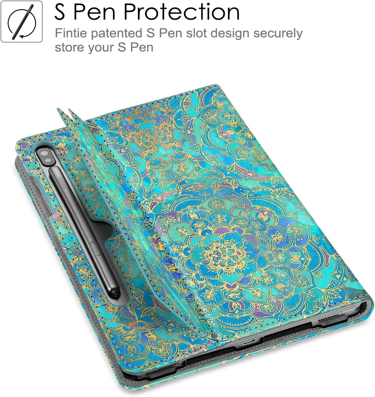 Fintie Case for Samsung Galaxy Tab S6 10.5" 2019 (Model SM-T860/T865/T867), [Patented S Pen Slot Design] Multi-Angle Viewing Stand Cover Auto Wake/Sleep, Shades of Blue