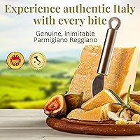 Vista 2 de Bloque de queso parmesano 7.05 oz (7.05 onzas), queso parmesano Reggiano DOP, queso italiano de grado superior, 20 meses de edad, Latteria Soresina