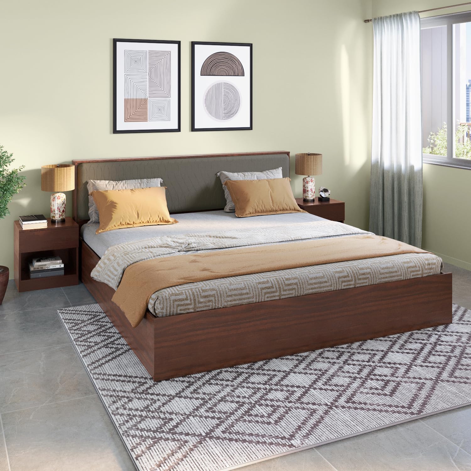 Interio by Godrej Eden V2 King Size Engineered Wood Pullout Storage Bed and Mattress Combo Restomagic Dual-Sided (78x72x6 Inches) Mattress with 5-Year Warranty, Bed with Upholstered Headboard-image-26