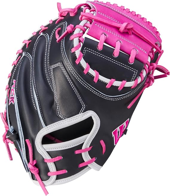 Wilson Fall 2024 A2K M23 33.5 Baseball Catchers Mitt - Right Hand Throw, Navy/Flamingo