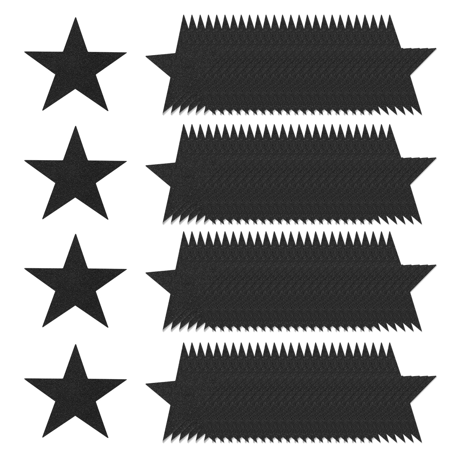 sourcing map 120 Pcs Glitter Star Cutouts, 6 Inch Star Shape Double Printed Glitter Paper