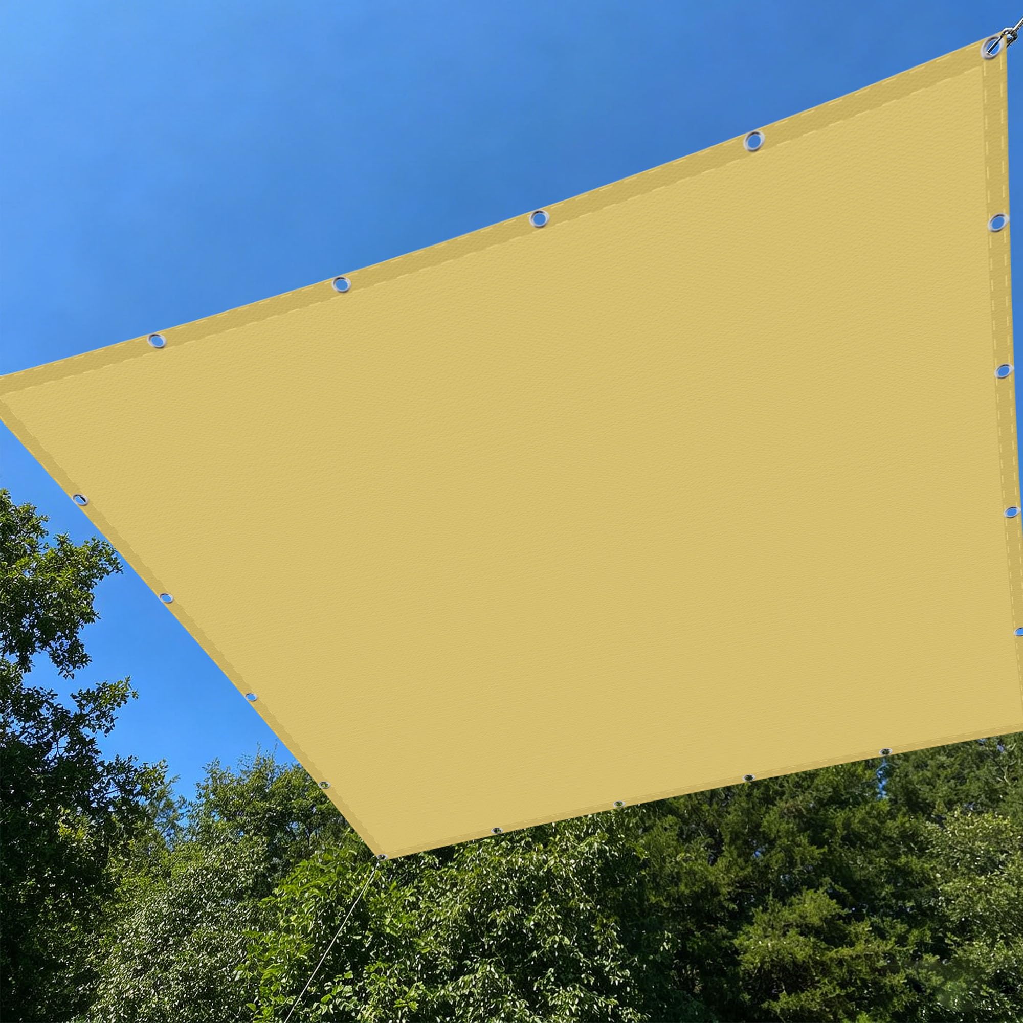 Voiles ombrages rectangulaire 180x280 cm jaune sable patio