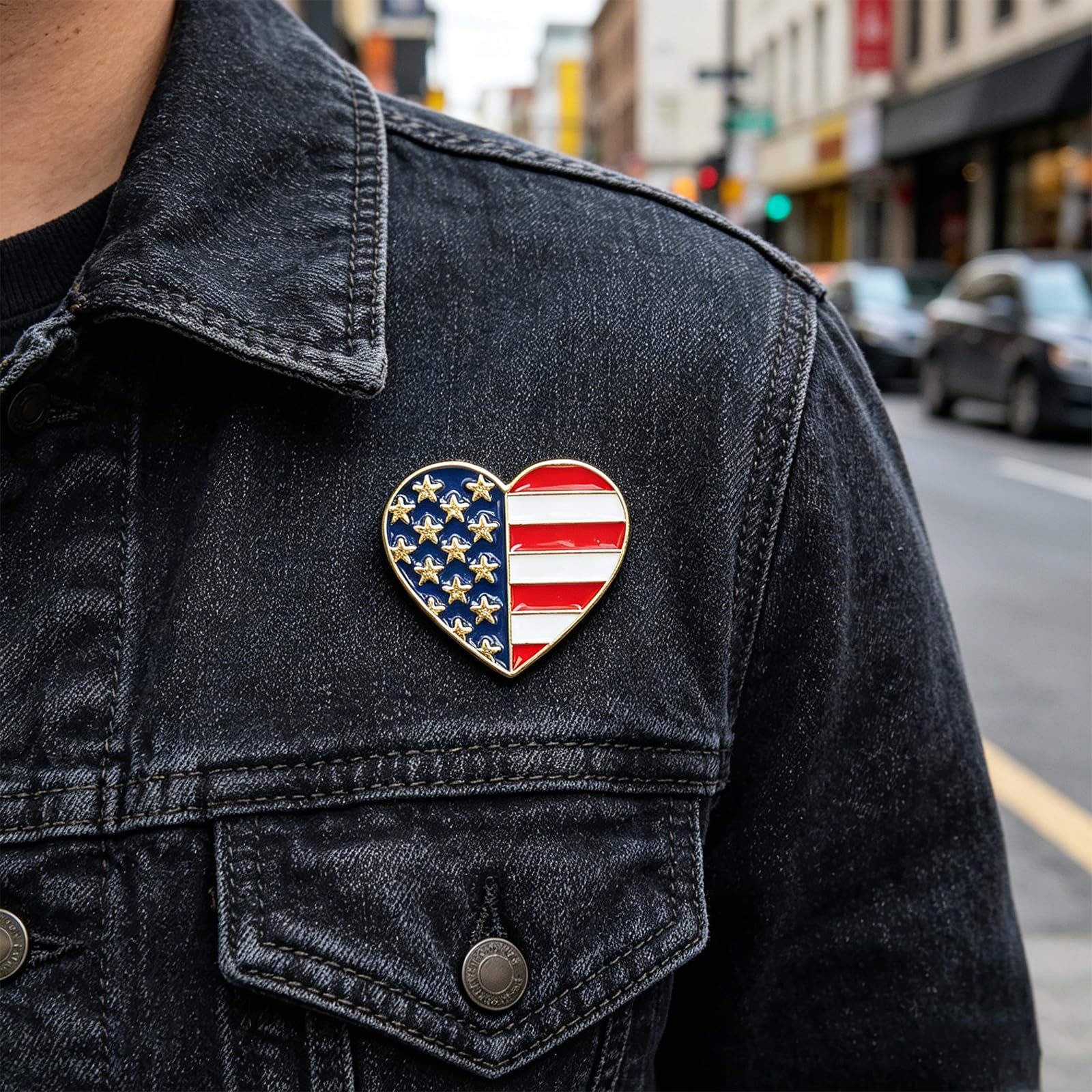 Clip de cinta multiusos y emblemas patrióticos adecuados para ocasiones formales o accesorios de moda diarios, insignia del Día de la Independencia