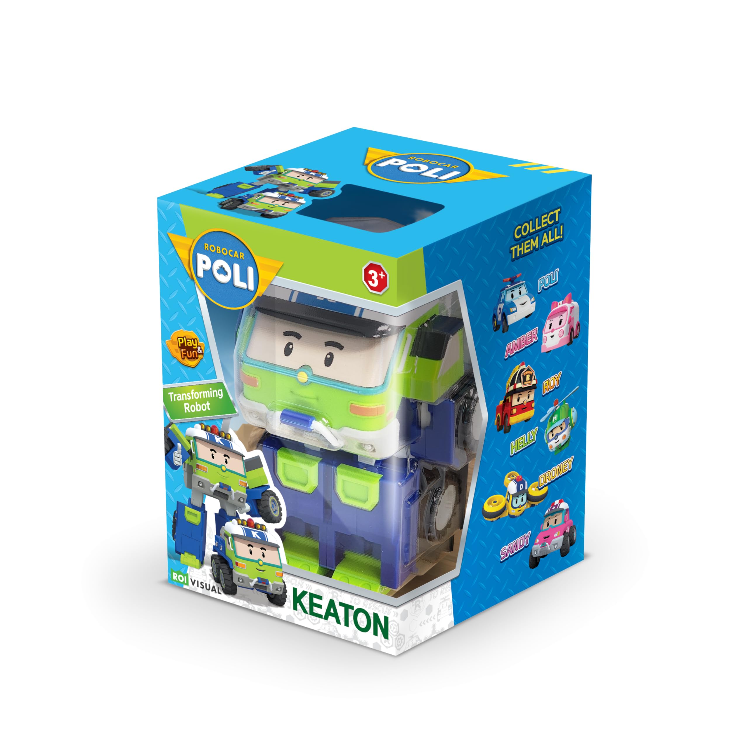 Silverlit – Robocar Poli – Keaton – Figura Veicolo trasformabile 2 in 1 – Robot articolato – 10 cm – dai 3 Anni