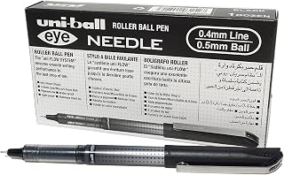 uni-ball Eye Needle UB-185S Rollerball Pen - Black, Box of 12
