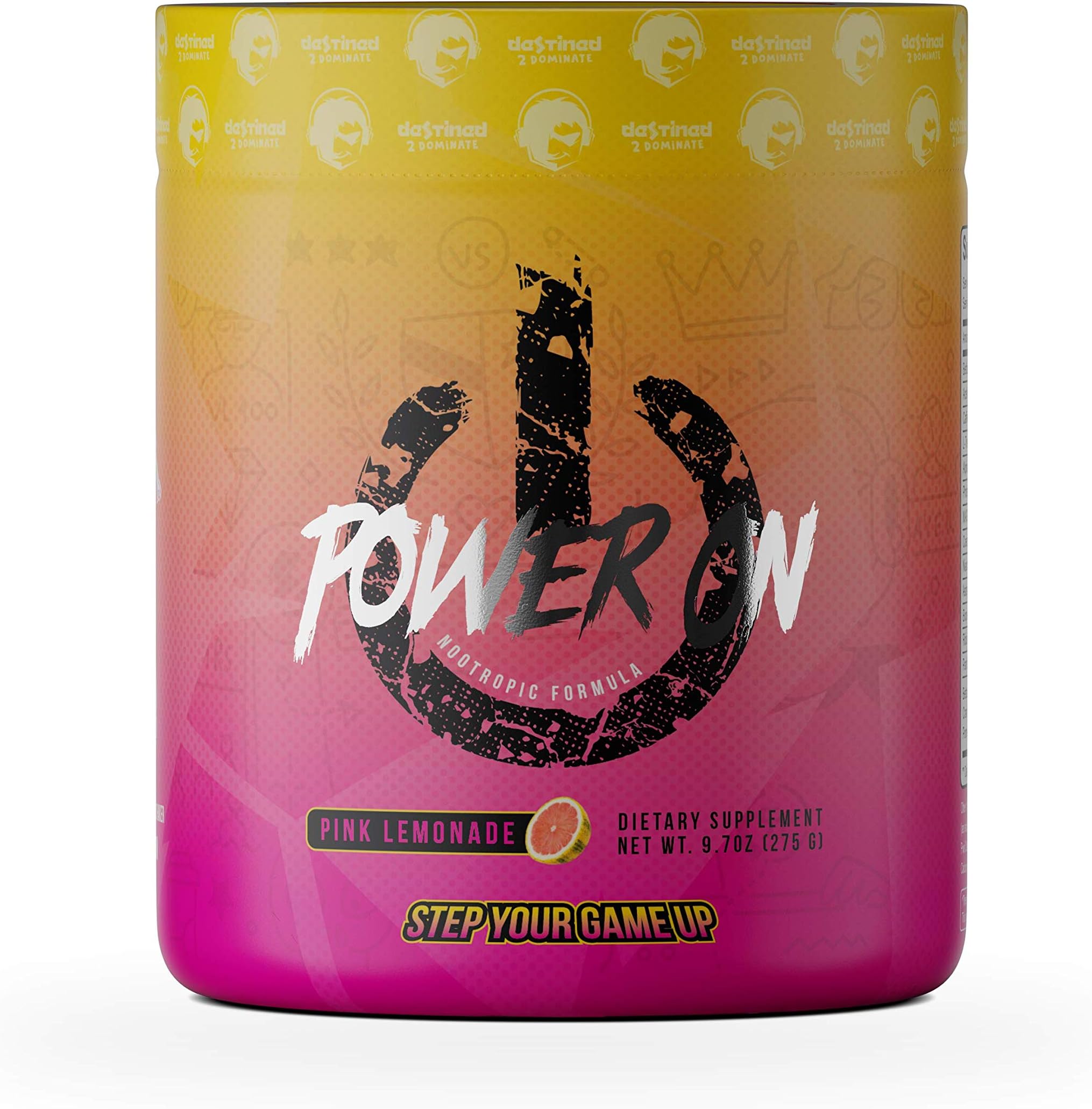 Power ON Nootropic Supplement - The First Effervescent Super Nootropic Brain Booster for Gamers - Enhance Mental Focus, Boost Concentration & Clarity | with Alpha GPC & Multivitamins - Pink Lemonade