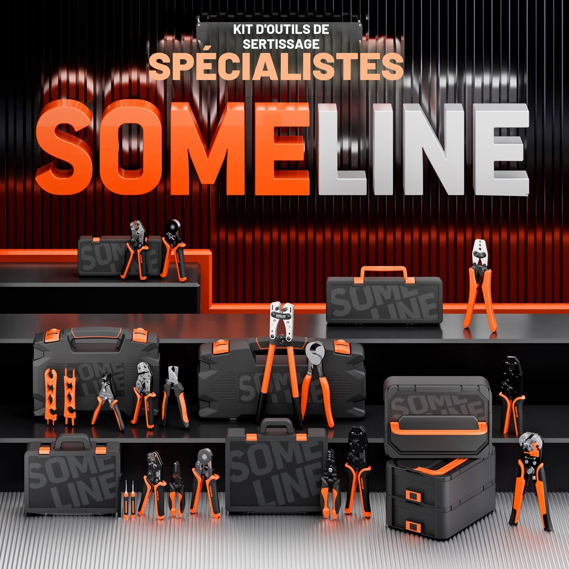 SOMELINE Jeu de fiches à sertir, 21 types [0,03-0,34 mm²] Jeu de fiches 1,0 mm-2,0 mm, Pince à sertir pour connecteurs pour Molex, JST-PH et Dupont