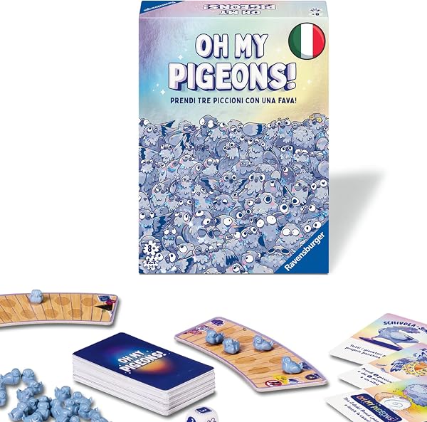 Ravensburger - Oh my Pigeons | Giochi da Tavolo Adulti | Giochi di Carte 2-5 Giocatori | Carte Da Gioco | Regalo Bambino 8 anni o Più | Versione Italiana | Idee Regalo - 2