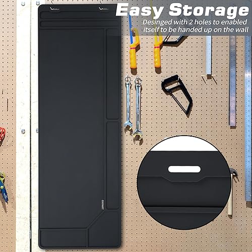 Miniatura 6 de Tapete de limpieza de armas, tapete de goma antideslizante para banco de trabajo, bandeja de trabajo de limpieza táctica grande, tapete de