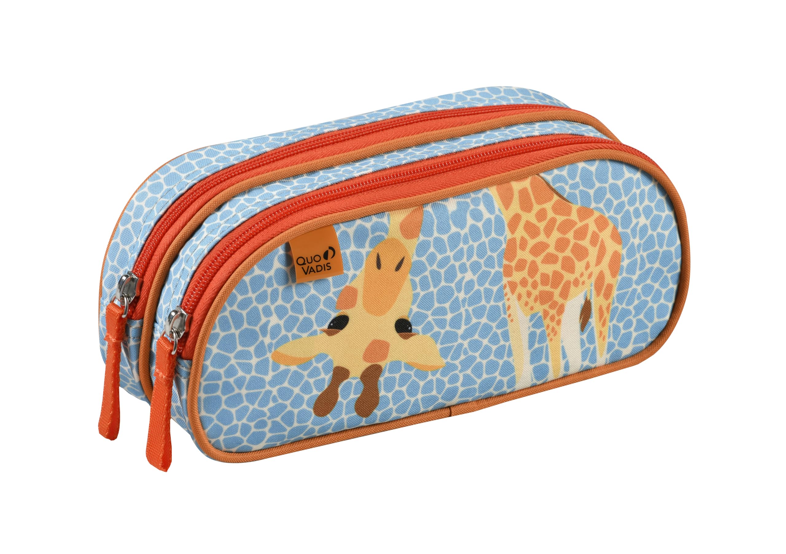QUO VADIS - Collection: Animascot FOURRE-Tout 2 Compartments 10 x 23 x 07 cm Giraffe, multicoloured, 10x23x07cm, Modern