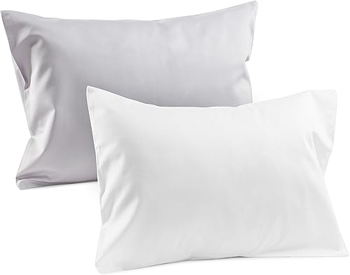 Miniatura 14 de 1 funda de almohada de viaje azul para niños pequeños, 100% algodón, funda de almohada de 400 hilos, se adapta tanto a almohadas de 13 x 18 pulgadas