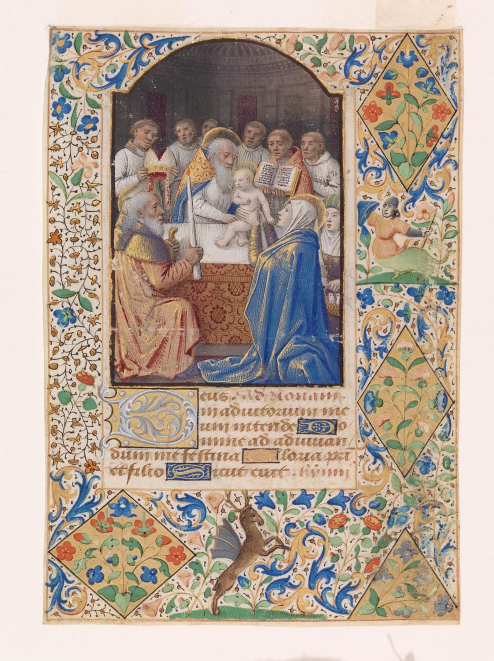 Cuadro al óleo de la circuncisión de Cristo de Jean Bourdichon para pared de salón 60x90cm 5