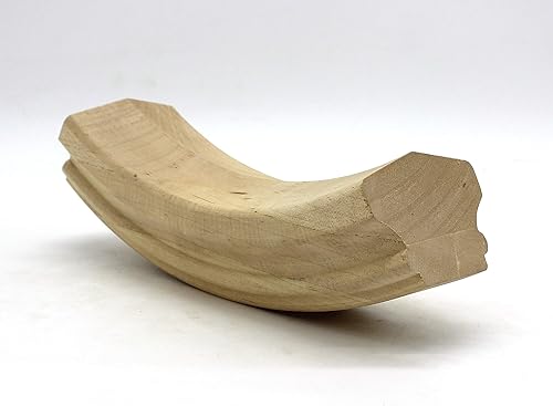 Miniatura 9 de Roseta redonda, grado de pintura de madera maciza dura, 4 12 "x 34", accesorio para parte de escalera