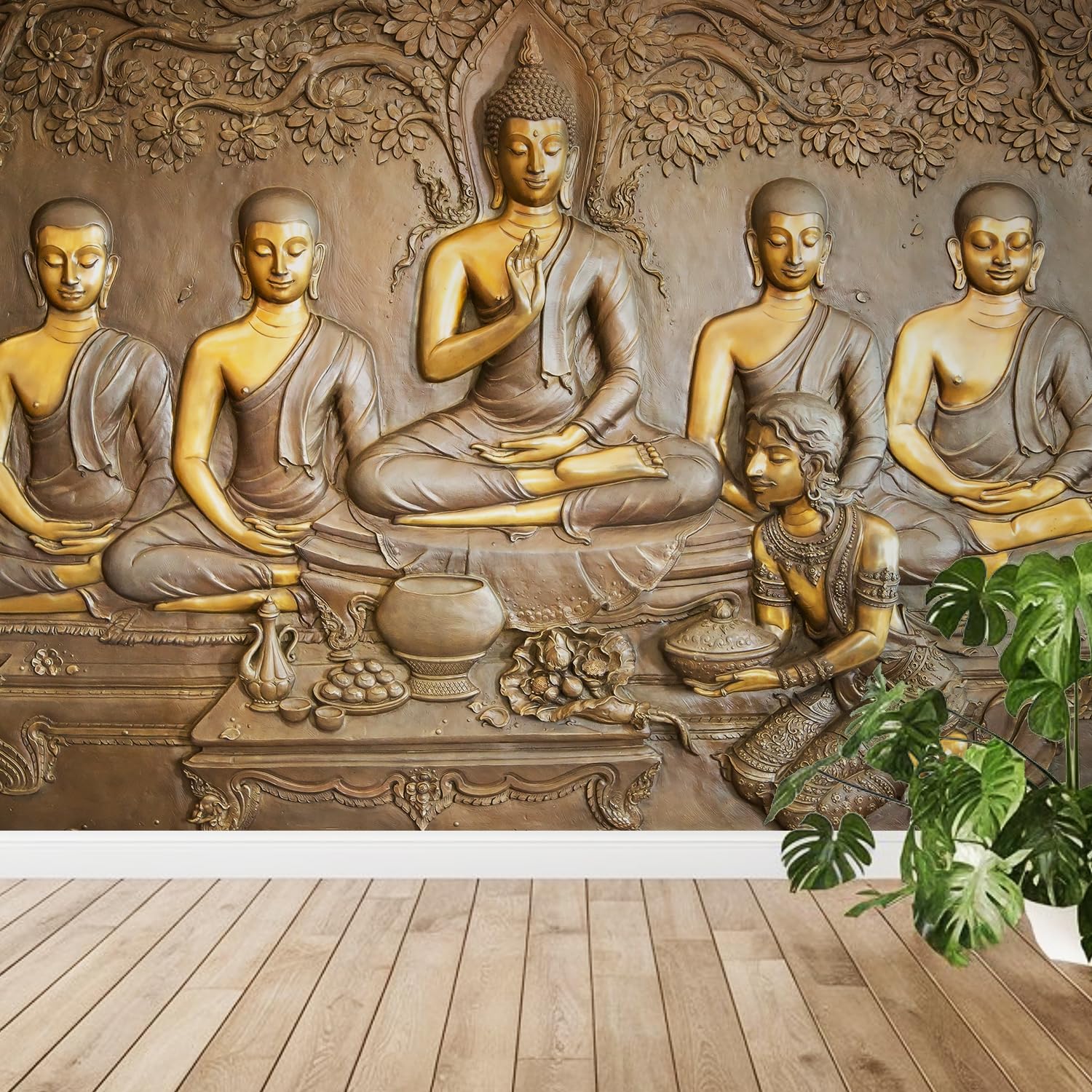 PAPER PLANE DESIGN Spiritual and Ethnic Yogi Buddha Wall Mural Wallpaper. Full Wall Coverage. (Ds-03) (8 X 10 FEET, Non Woven Prime - Non Adhesive) (B0DGCYP53S) Amazon Price History, Amazon Price Tracker