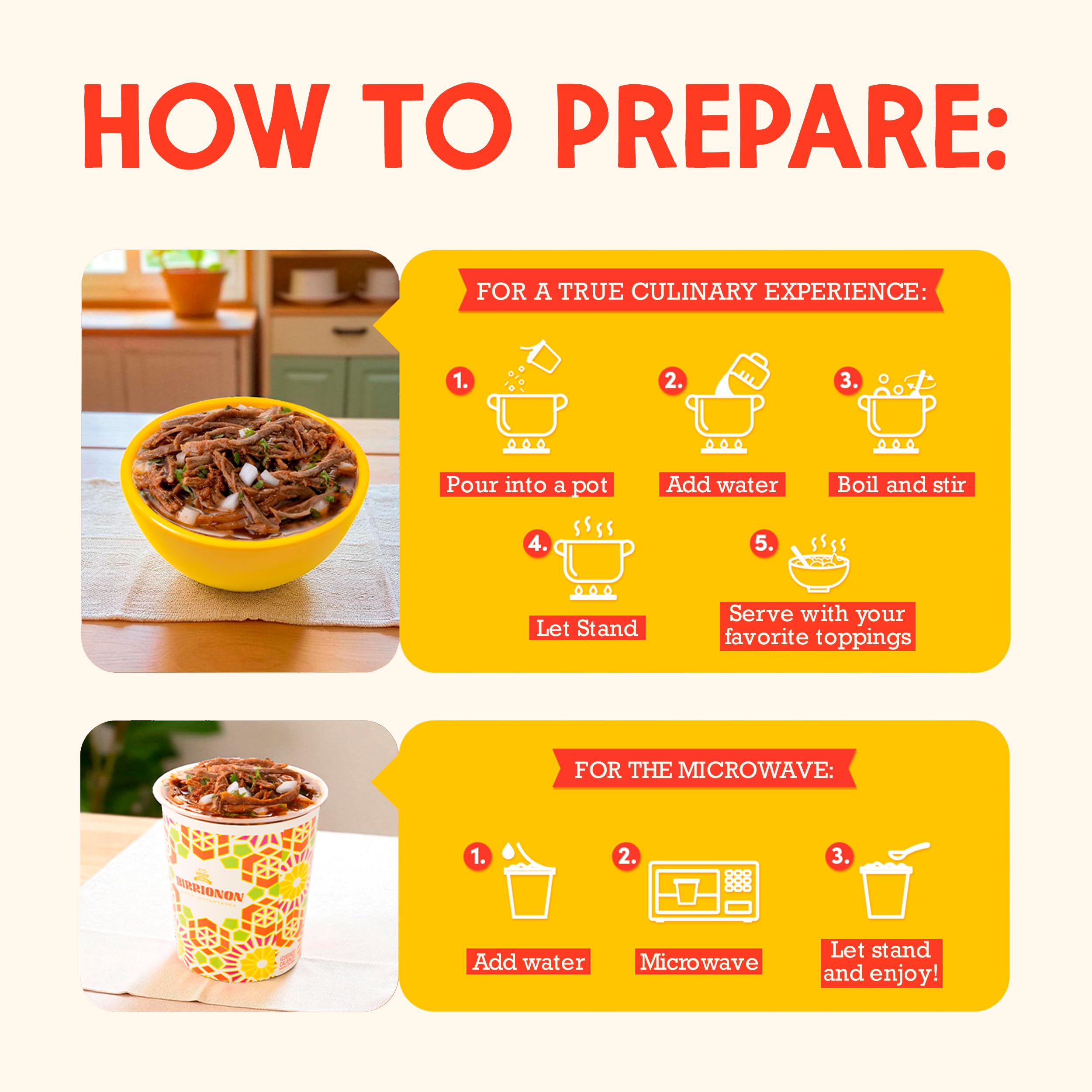 POZOLAZO | Birria Mexican Beef Stew 4-Pack - Freeze-Dried - Authentic Mexican Flavor with Real Tender Beef, Chiles & Traditional Seasoning - Ready in Minutes - Mexican Food