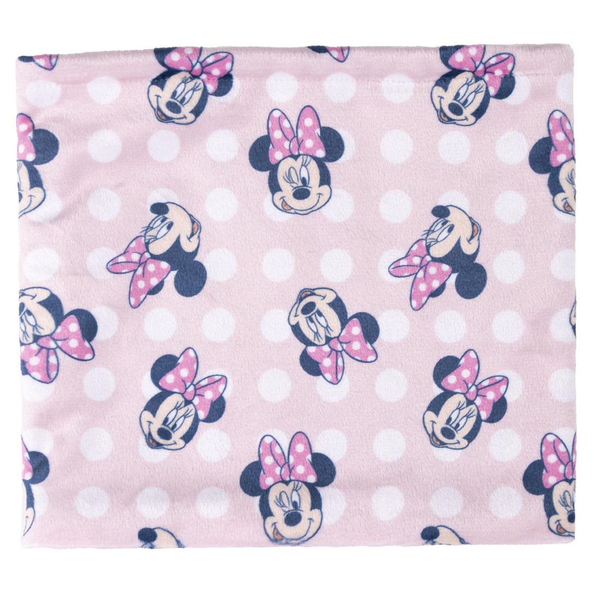 Braga Cuello de Minnie Mouse para Niños - Color Rosa - Talla Única - Elaborada en 100% Poliéster - Diseño Estampado de Minnie - Producto Original Diseñado en España