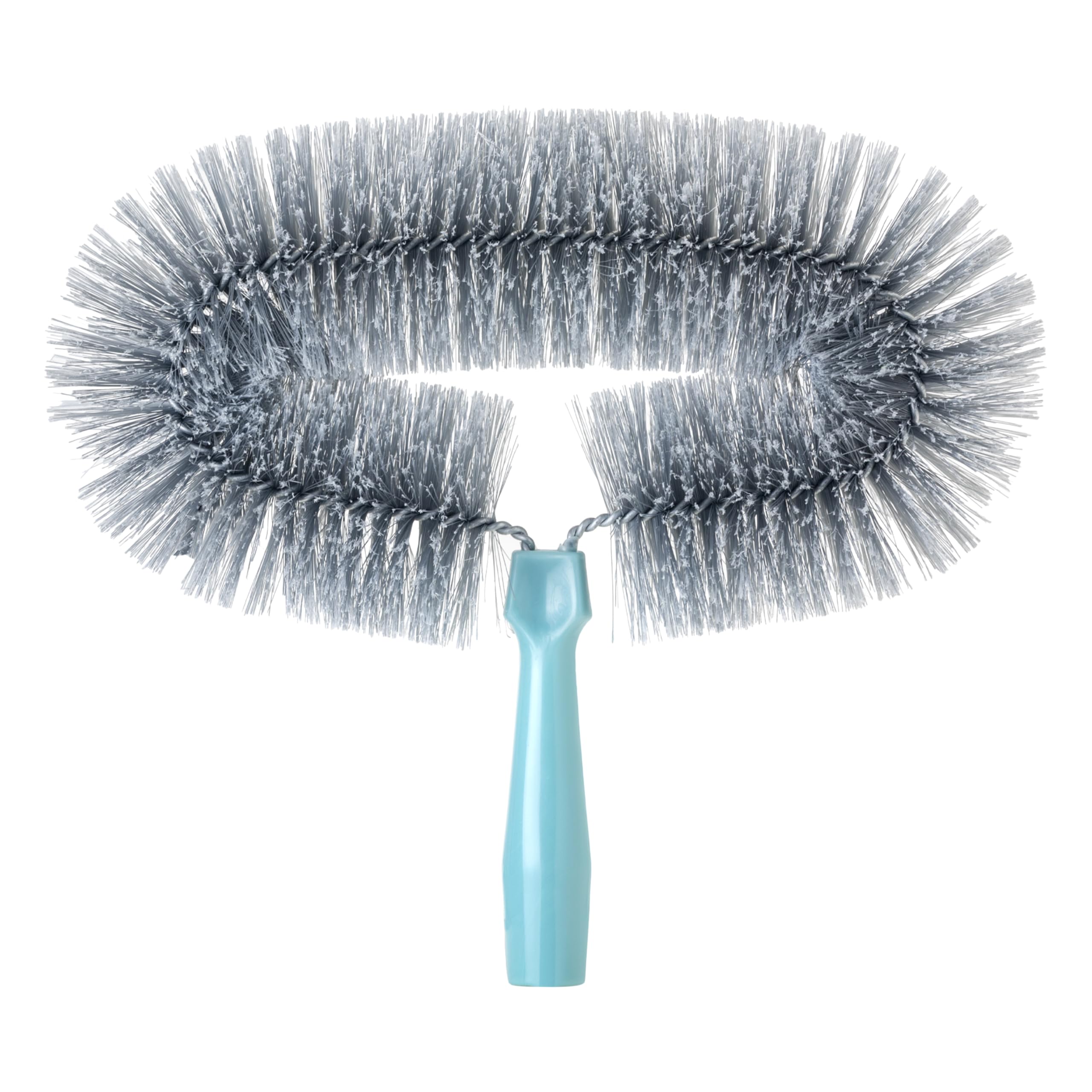 Vigar - Plumero - para Limpiar Techos, Ventiladores y Muebles Altos - 31 x 8 x 30 cm - Cepillo Atrapapolvo Multiusos - Gris y Azul