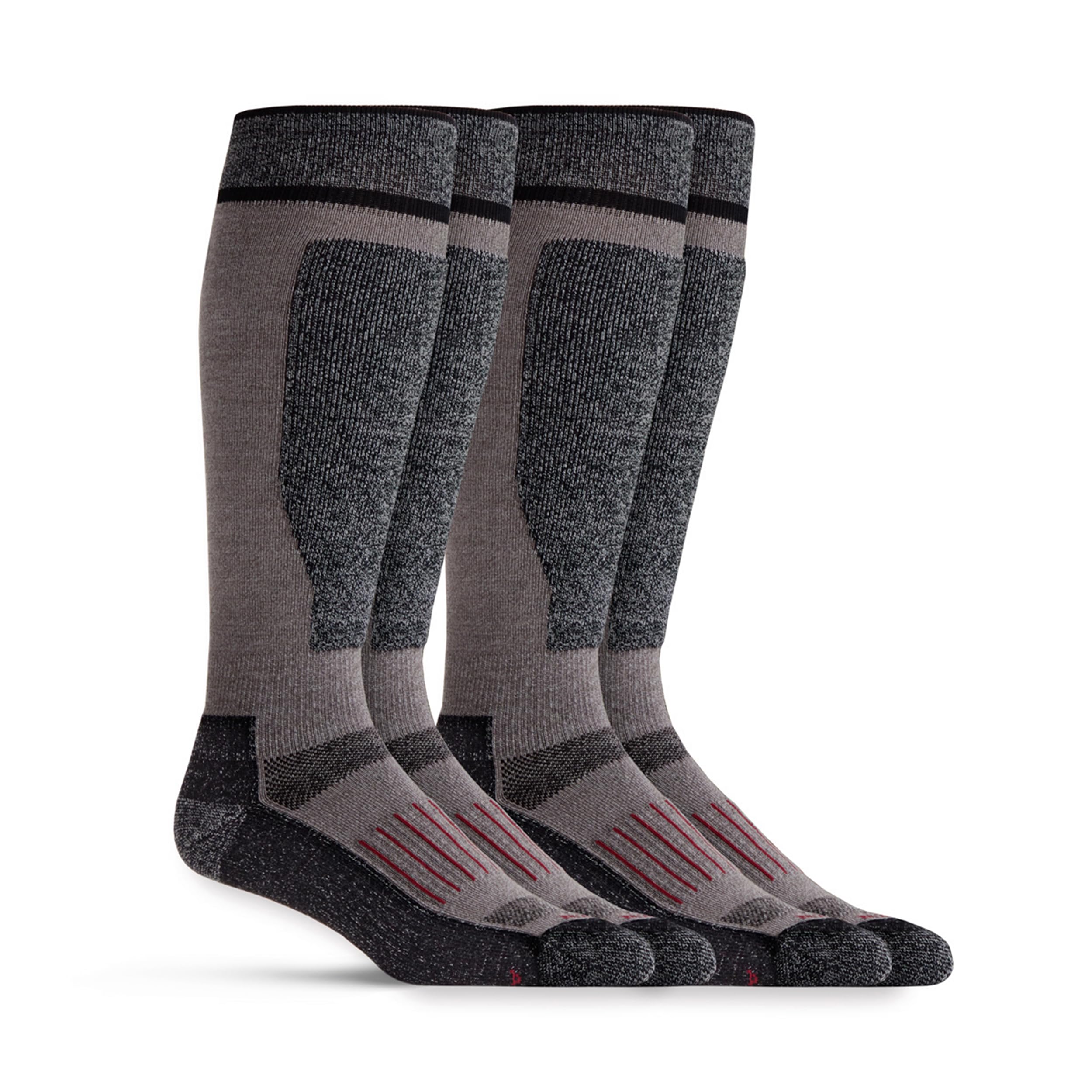 WORN Enhanced Ski Socks – Over-the-Calf, Full Cushion, Moisture-Wicking Performance Merino for Warmth & Comfort (2 Pack, Medium)